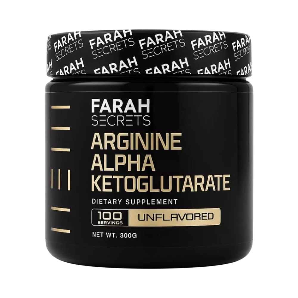 Farah-Secret-ARGININE-ALPHA-KETOGLUTARATE-300g-100-Servings Farah Secrets Arginine 300 جم | أرجينين AAKG 100 حصة - الصورة 1
