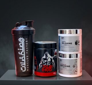 باكدج Pre Workout Stack مع Beta Alanine وArginine وHUD من مصنع عضلات