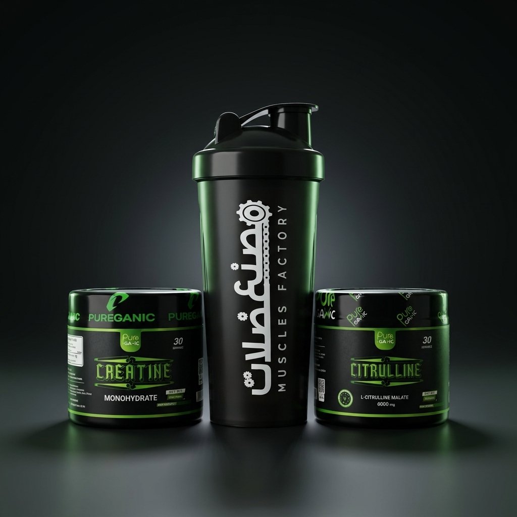 PureGanic Creatine + Citrulline Malate Bundle PureGanic Creatine Monohydrate + Citrulline Malate 6000mg + Shaker