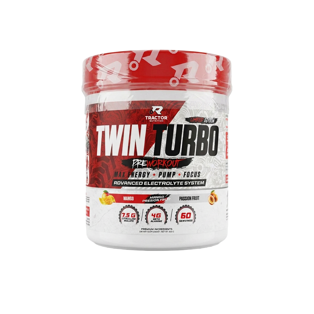 Tractor Twin Turbo Pre Workout – Mango Passion Fruit Tractor Twin Turbo Pre Workout Mango Passion Fruit 60 Servings